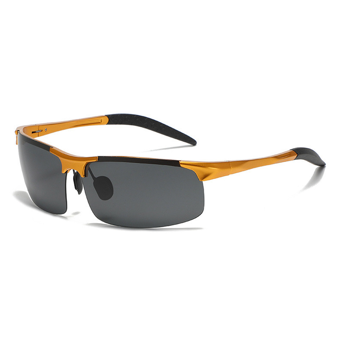 Aluminium-magnesium metalen fietszonnebril met half frame