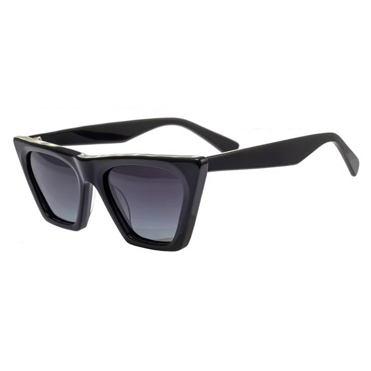 Zonnebril van acetaat met nylon lens en matte acetaatmontuur Zonnebril van acetaat met nylon lens en matte acetaatmontuur