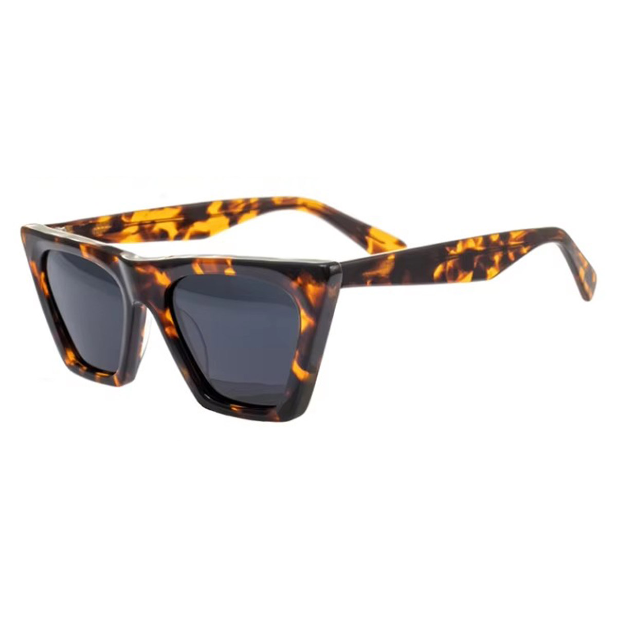 Zonnebril van acetaat met nylon lens en matte acetaatmontuur Zonnebril van acetaat met nylon lens en matte acetaatmontuur