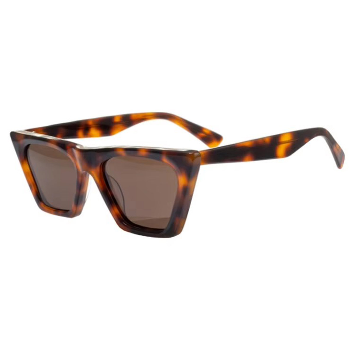 Zonnebril van acetaat met nylon lens en matte acetaatmontuur Zonnebril van acetaat met nylon lens en matte acetaatmontuur