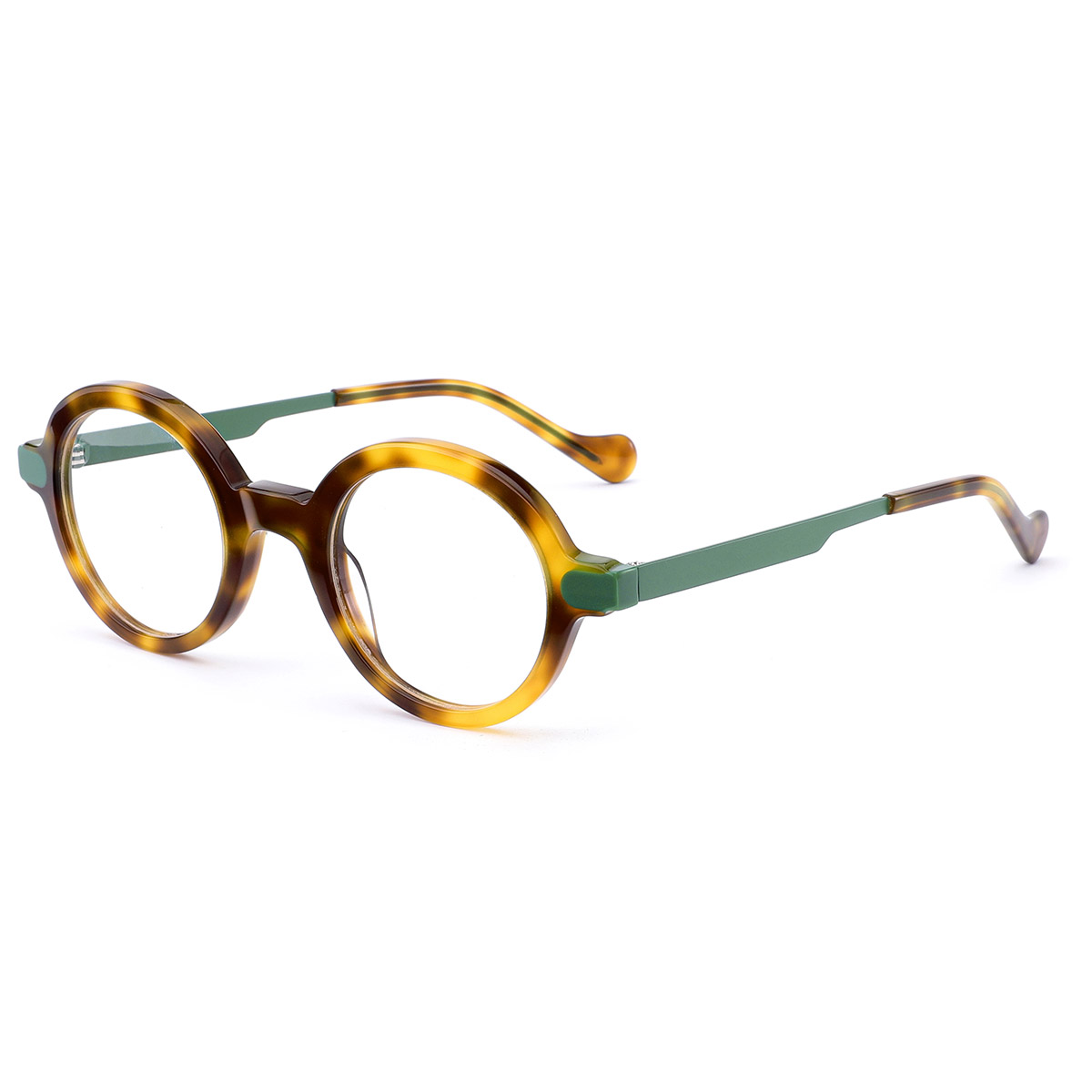 Retro artistieke optische bril van acetaat met rond montuur Retro artistieke optische bril van acetaat met rond montuur