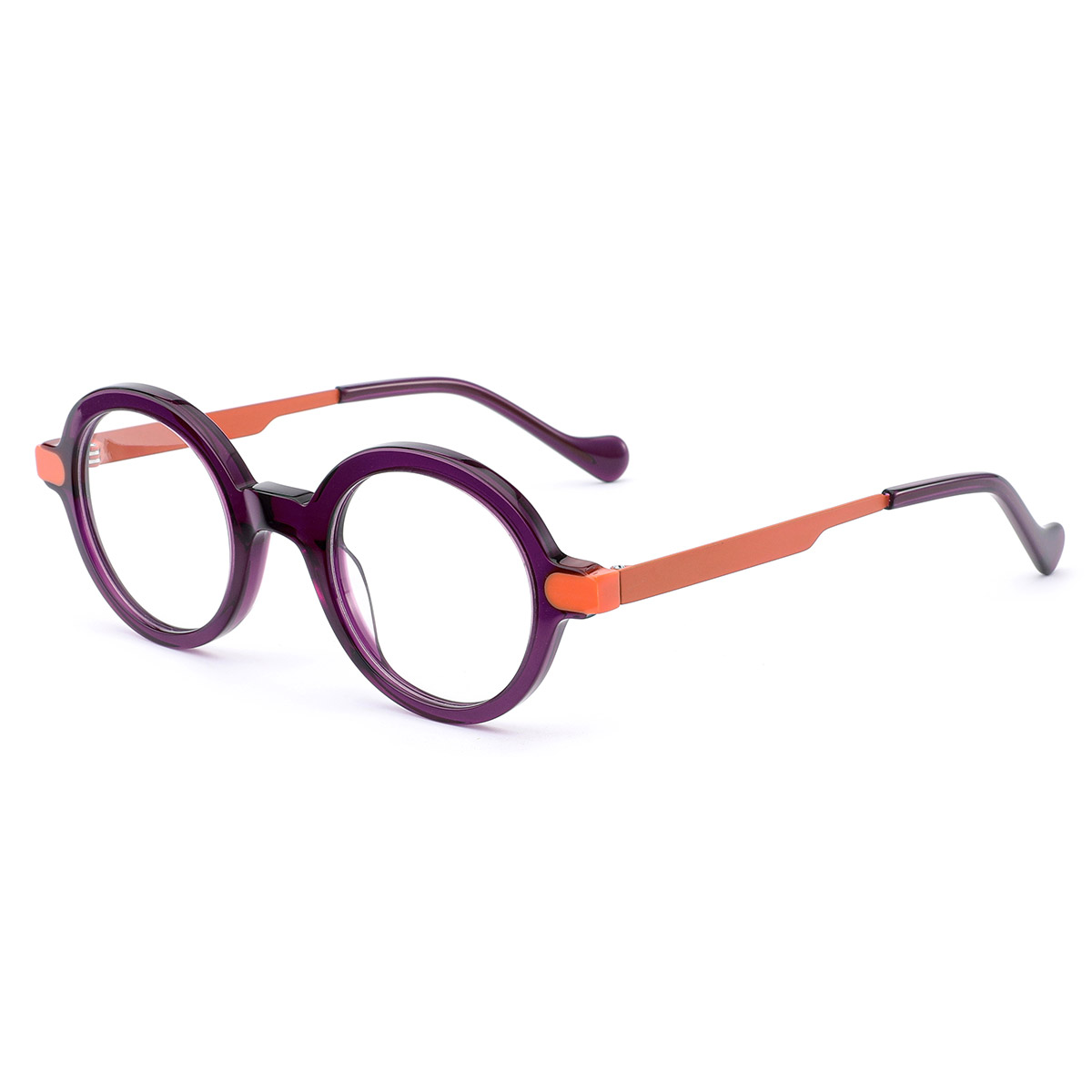 Retro artistieke optische bril van acetaat met rond montuur Retro artistieke optische bril van acetaat met rond montuur