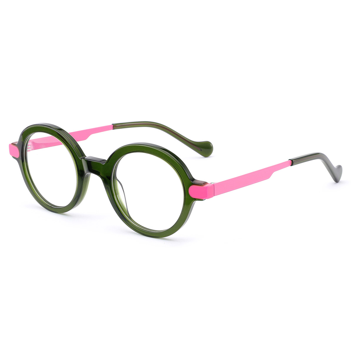 Retro artistieke optische bril van acetaat met rond montuur Retro artistieke optische bril van acetaat met rond montuur