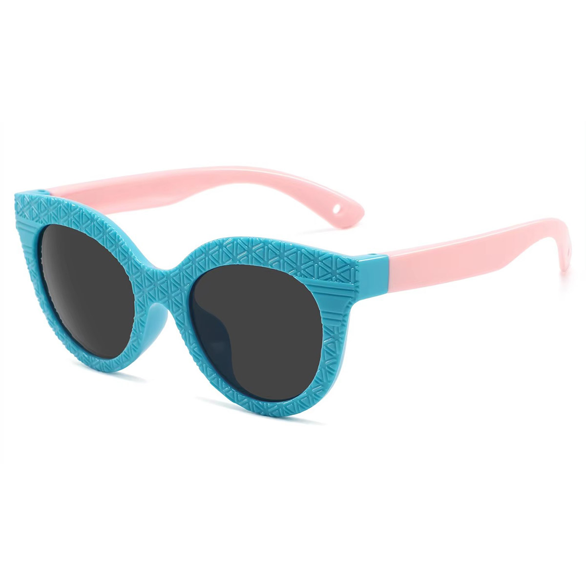 Modieuze nylon gepolariseerde anti-UV kinderzonnebril met rond frame Modieuze nylon gepolariseerde anti-UV kinderzonnebril met rond frame