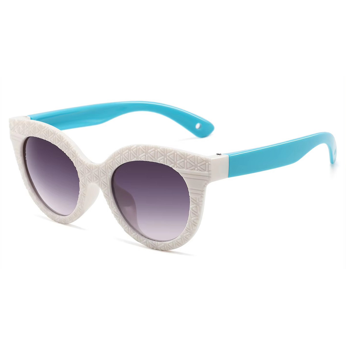 Modieuze nylon gepolariseerde anti-UV kinderzonnebril met rond frame