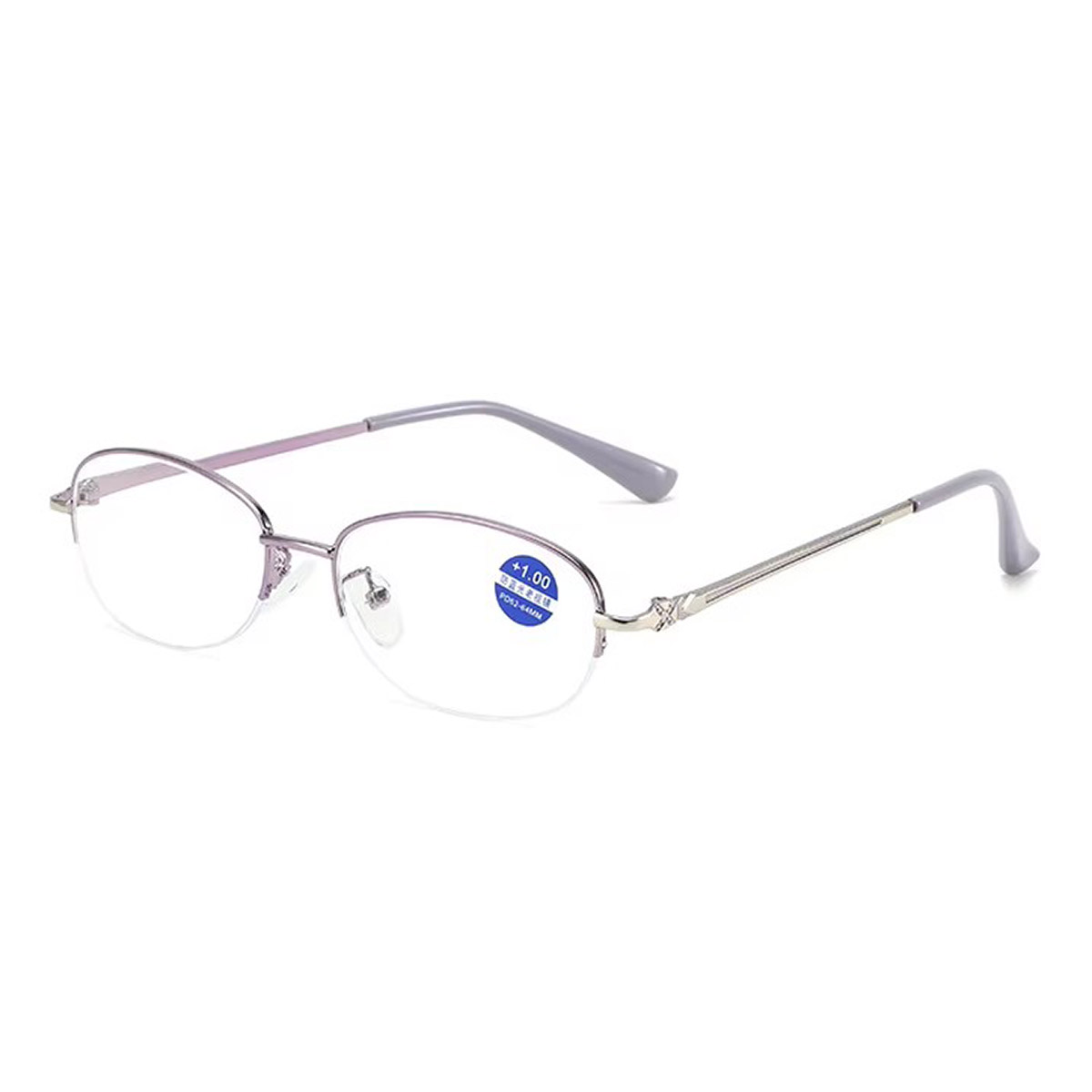 Elegante, progressieve multifocale leesbril voor dames met half frame