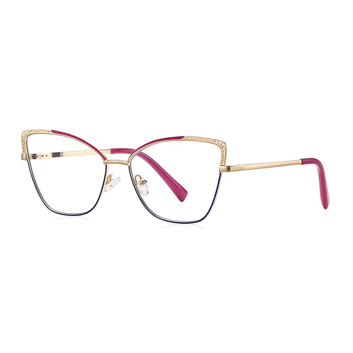 Cat-eye holle metalen leesbril voor dames Cat-eye holle metalen leesbril voor dames