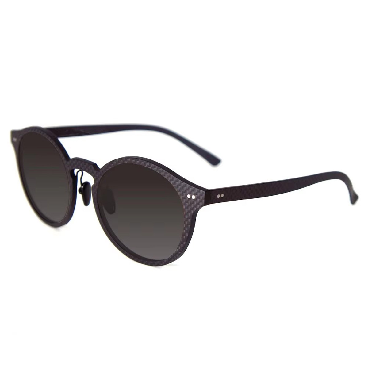 Retro zonnebril met rond frame UV400 koolstofvezel Retro zonnebril met rond frame UV400 koolstofvezel
