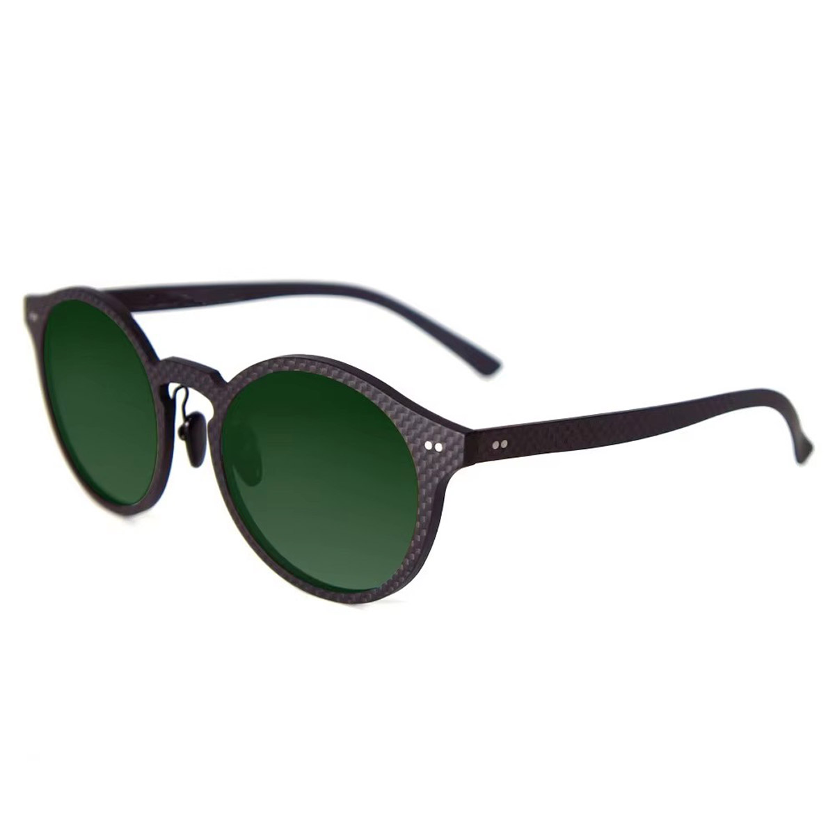 Retro zonnebril met rond frame UV400 koolstofvezel Retro zonnebril met rond frame UV400 koolstofvezel