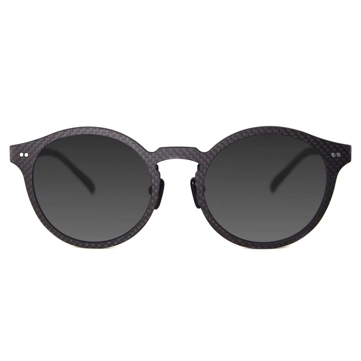 Retro zonnebril met rond frame UV400 koolstofvezel Retro zonnebril met rond frame UV400 koolstofvezel