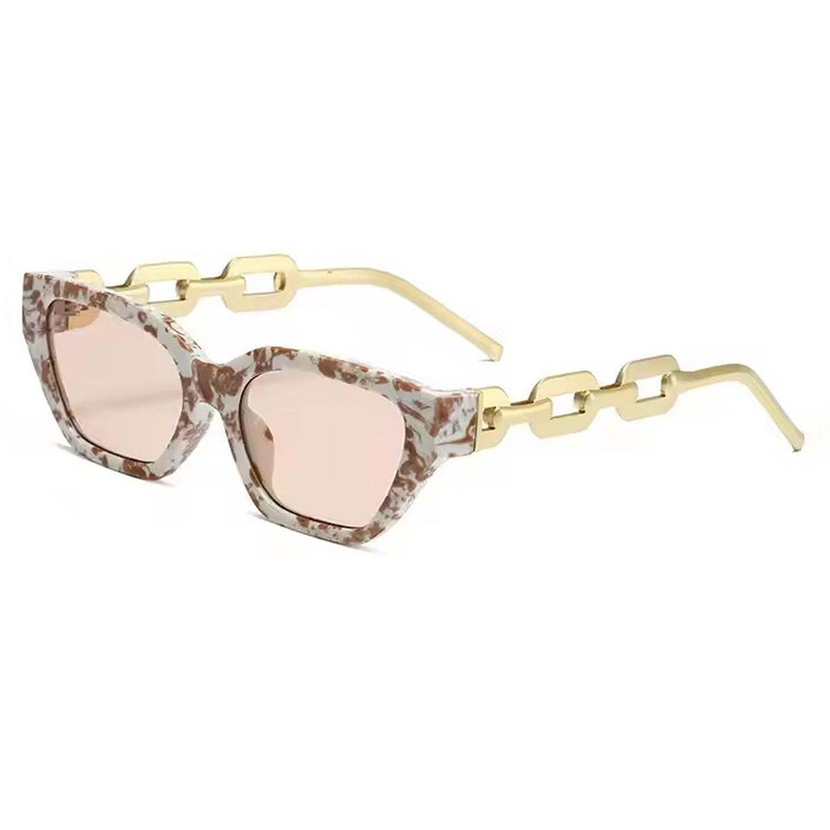 Cat-Eye-zonnebril met metalen uitsparing